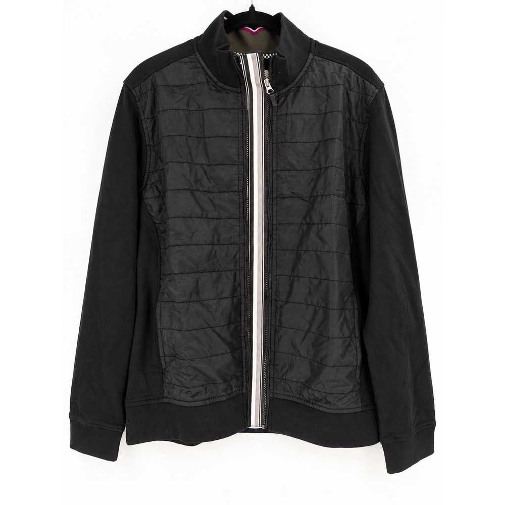 Robert Graham Autodrive Jacket Mens XL Black Quilted Hybrid Racing Luxury NWT